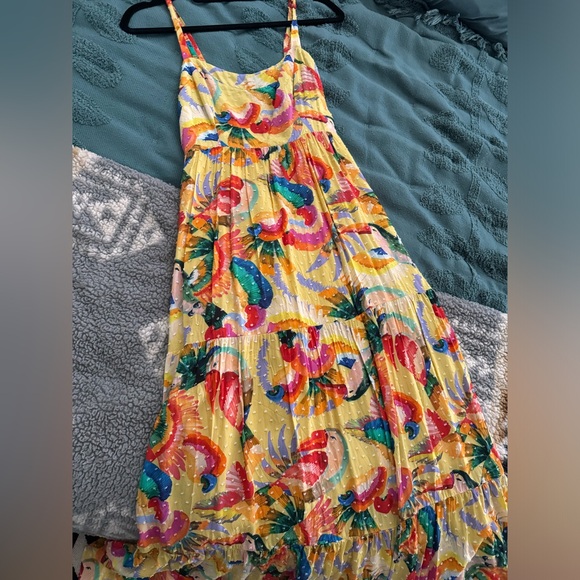 Farm Rio Anthropologie Textured Tropical Maxi
Dress in Tropical Parrot Macaw - S - Picture 10 of 11